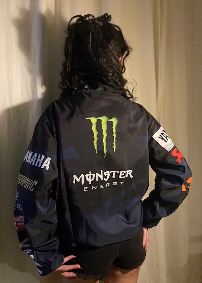 Monster Yamaha Temalı Unisex Paraşüt Rüzgarlık Yağmurluk - Görsel 3