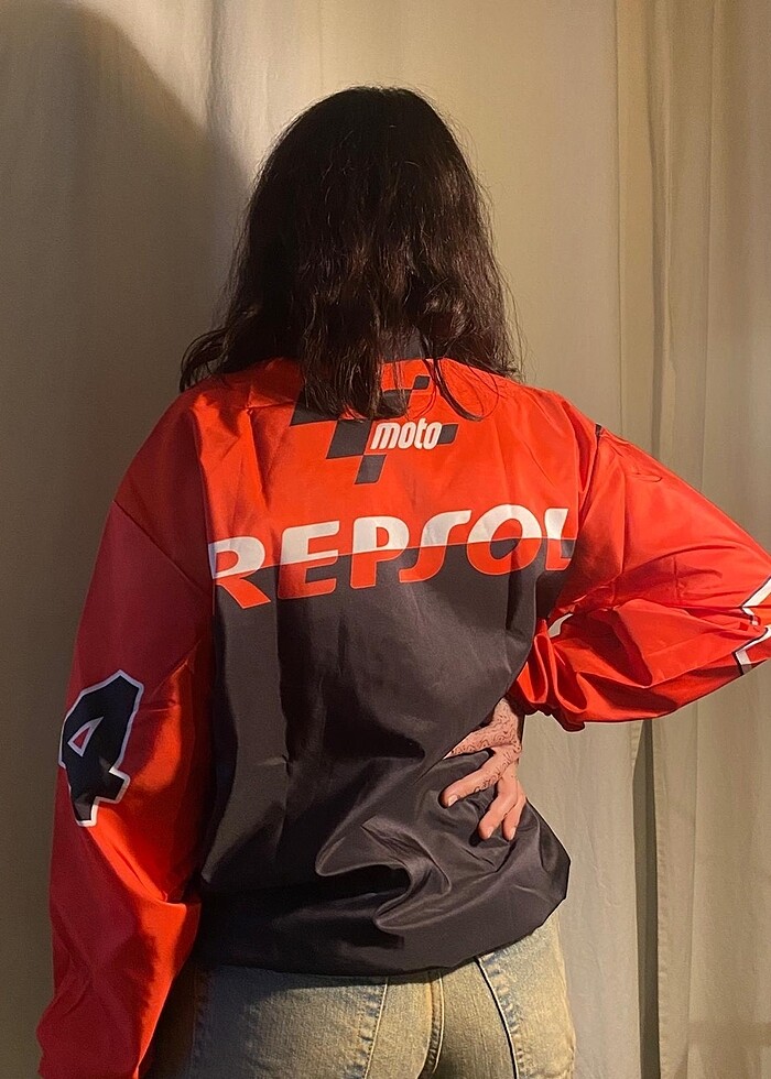 Repsol Honda Temalı Unisex Paraşüt Rüzgarlık Yağmurluk - Görsel 3