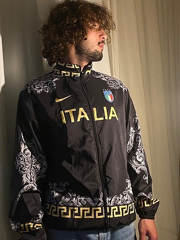Italia Versace Temalı Unisex Paraşüt Rüzgarlık Yağmurluk