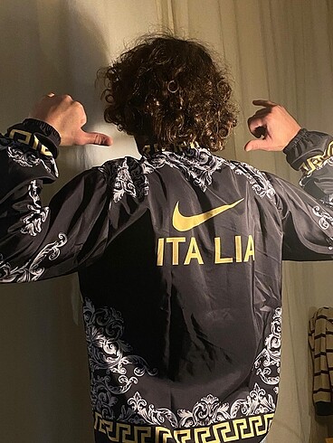 Italia Versace Temalı Unisex Paraşüt Rüzgarlık Yağmurluk - Görsel 3