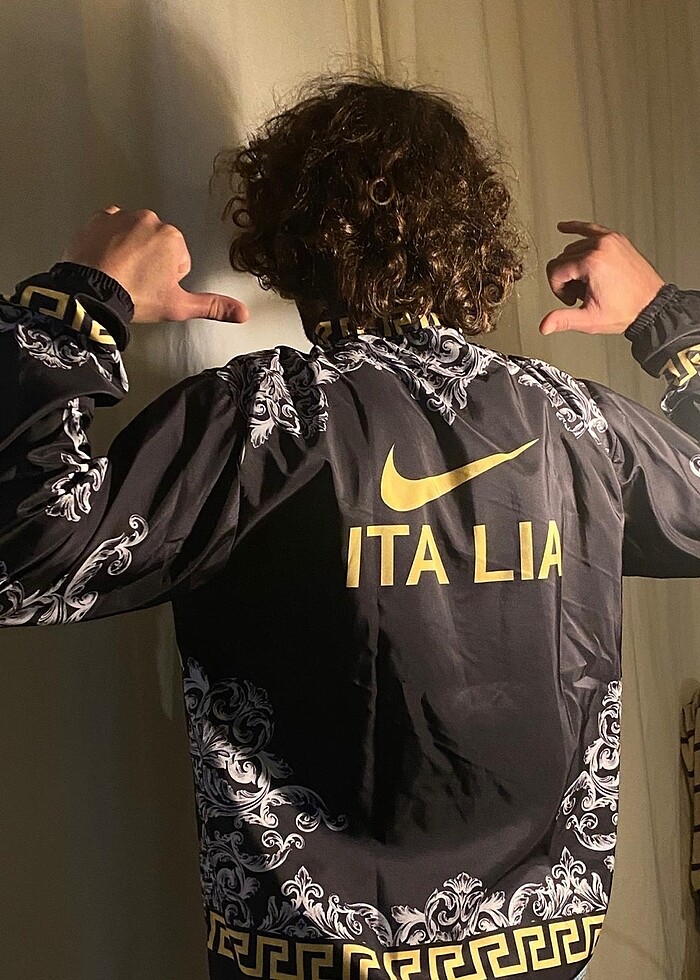 Italia Versace Temalı Unisex Paraşüt Rüzgarlık Yağmurluk - Görsel 3