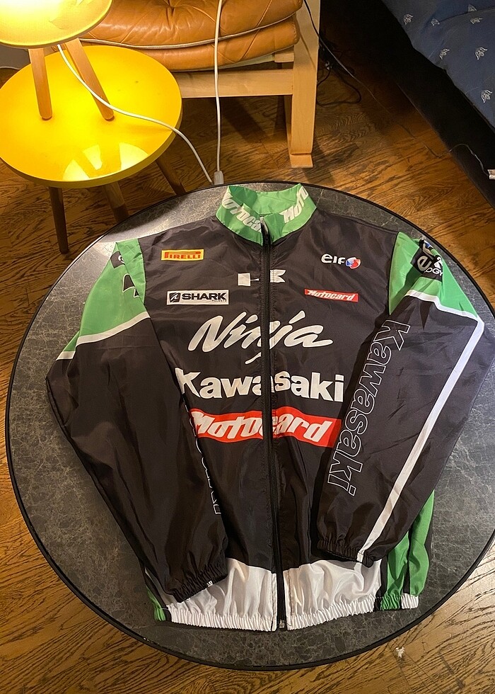 Kawasaki Ninja Temalı Unisex Paraşüt Rüzgarlık Yağmurluk - Görsel 2