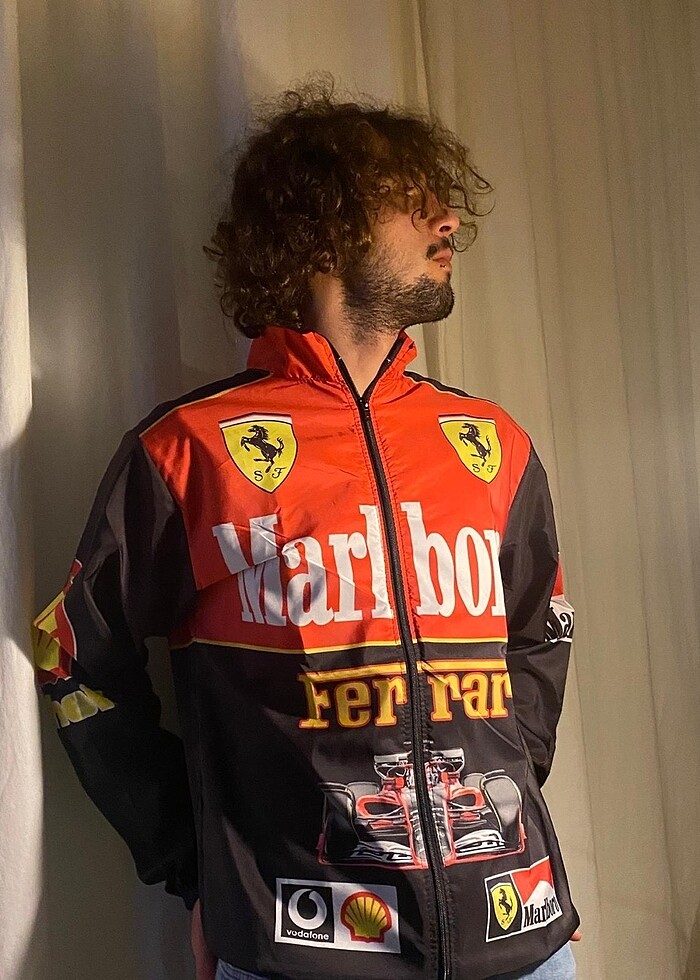 Michael Schumacher Marlboro Ferrari Temalı Unisex Paraşüt Rüzgar - Görsel 2