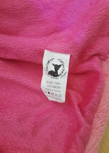 Kız Çocuk Pembe Kürklü Kapüşonlu Mont - Görsel 5