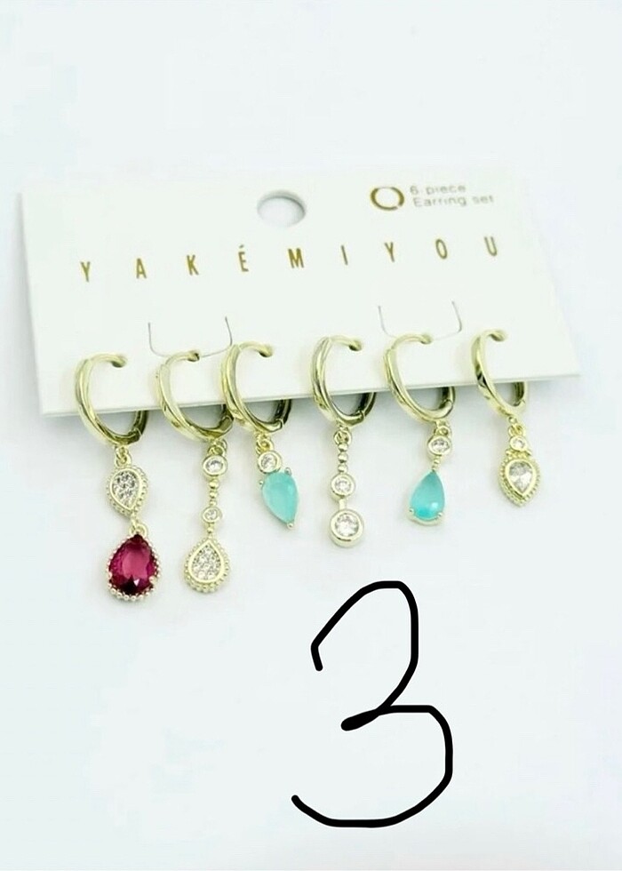 Xuping 6lı küpe set - Görsel 4