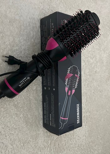 2200W Saç Şekillendirici Fırça -  kurutma Pembe - Görsel 2