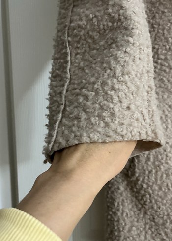 Kürklü Bej Midi Kadın Kaban - Görsel 3