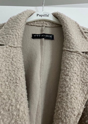 Kürklü Bej Midi Kadın Kaban - Görsel 4