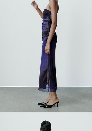 Zara Zara tül Straplez elbise