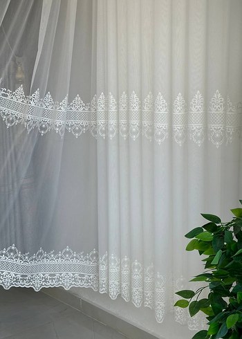 serpme motifli Tül Perde - Görsel 4