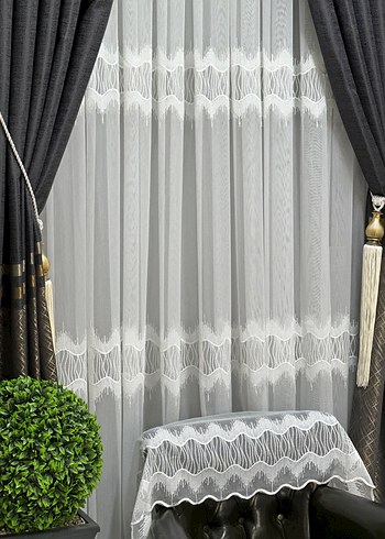 serpme motifli Tül Perde - Görsel 3