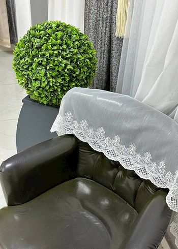 ucu dantelli tül Perde - Görsel 2