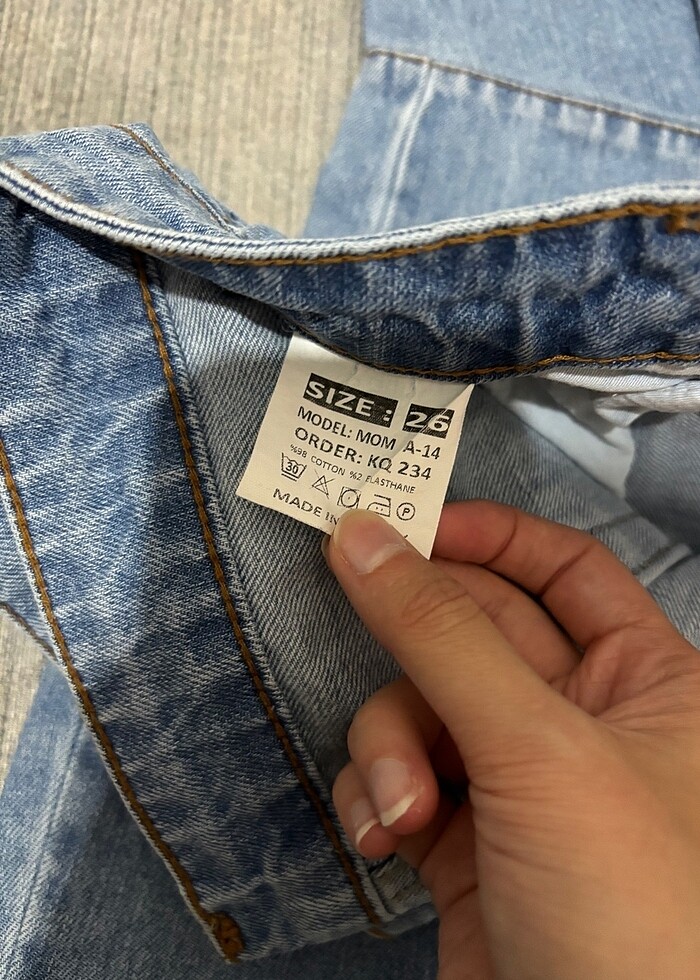 Püsküllü Mom Jean - Görsel 3