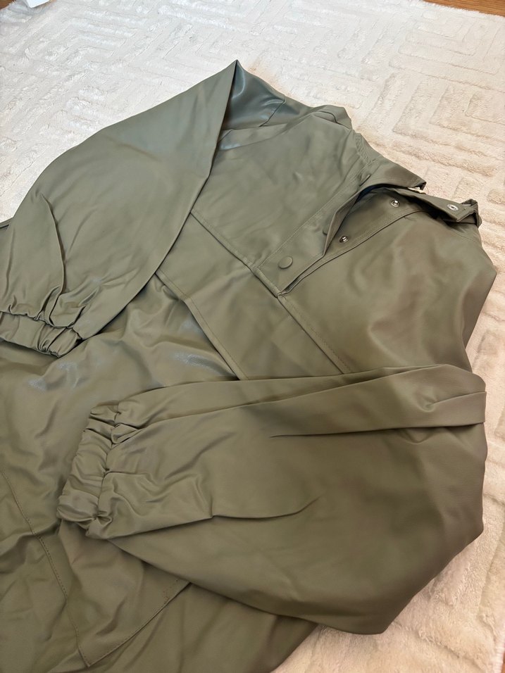 Hooops Kapüşonlu Deri Tunik - Görsel 2