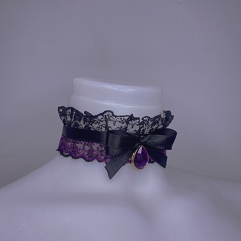 American Vintage Siyah Dantel Choker