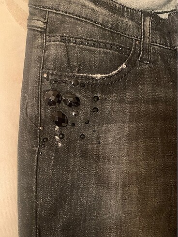38 Beden Stradivarius siyah dar jean kot pantolon