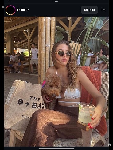  Beden Bonheur Bag Hasır Plaj Çantası