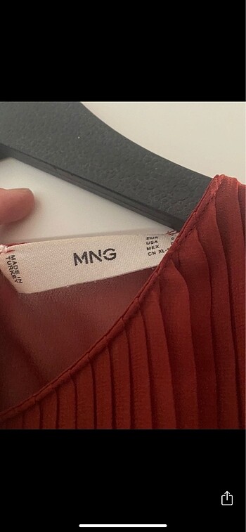 l Beden bordo Renk Mango elbise ????