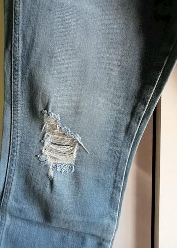 30 Beden Gevşek Kesim Midi Kot Pantolon