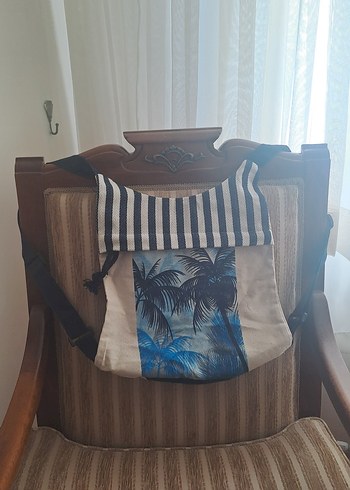 Bohem Desenli Kadın Plaj sırt Çantası pamuklu