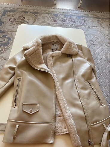 Stradivarius Stradivarius suni deri biker ceket