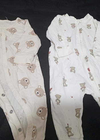 Düğmeli Bej Bebek Kız Tulum - Görsel 3