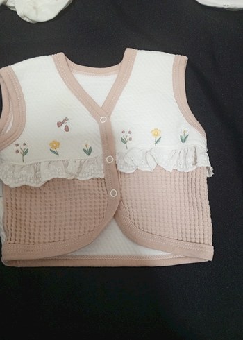 Düğmeli Bej Bebek Kız Tulum - Görsel 8