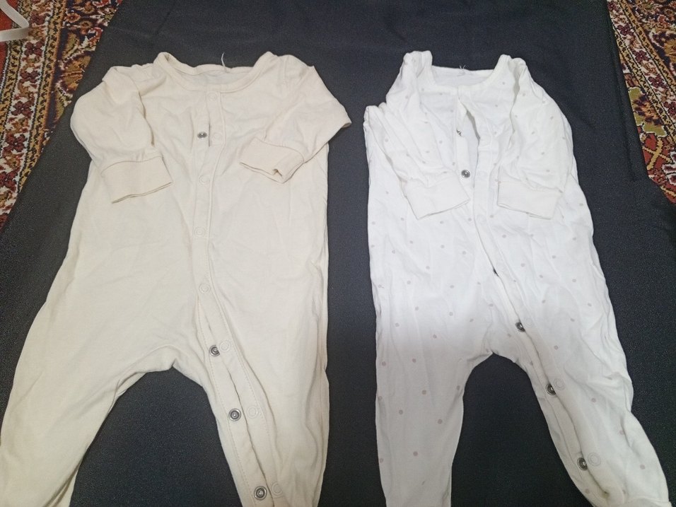 Düğmeli Bej Bebek Kız Tulum - Görsel 4