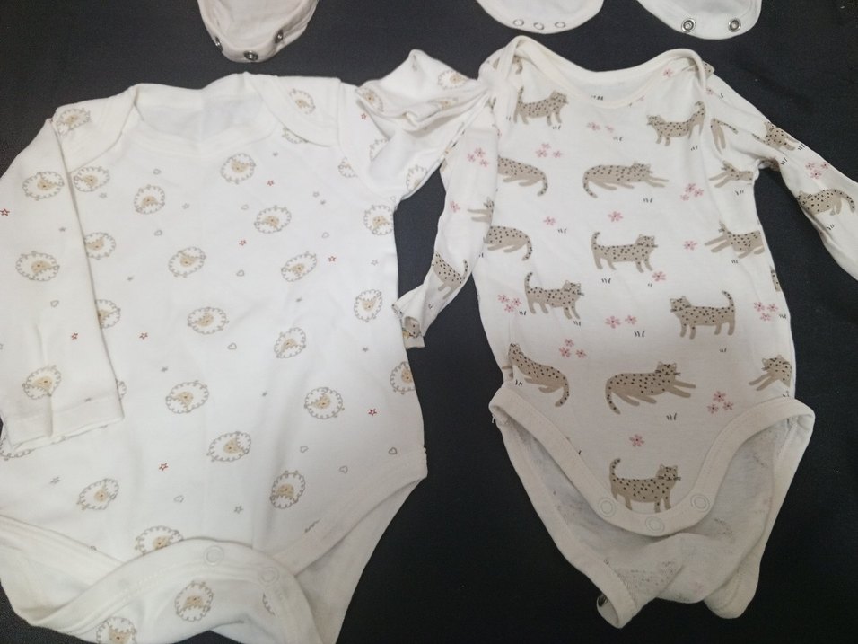 Düğmeli Bej Bebek Kız Tulum - Görsel 5