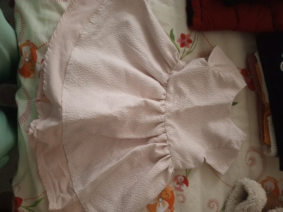 Kız Çocuk Fırfırlı Beyaz Elbise - Görsel 4