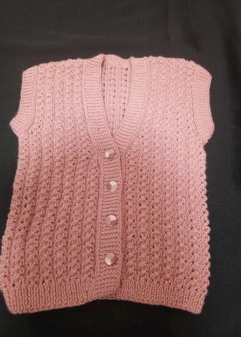 Kız Çocuk Örgü Kolsuz Hırka - Görsel 20