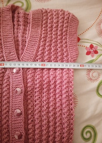 Kız Çocuk Örgü Kolsuz Hırka - Görsel 11