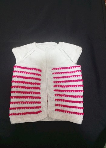 Kız Çocuk Örgü Kolsuz Hırka - Görsel 17