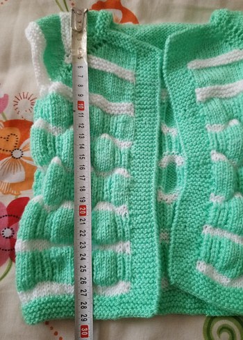 Kız Çocuk Örgü Kolsuz Hırka - Görsel 2