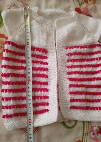 Kız Çocuk Örgü Kolsuz Hırka - Görsel 5