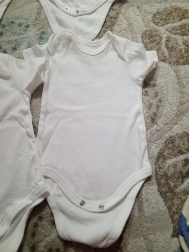 Beyaz Kısa Kollu Bebek Body 6'lı Paket - Görsel 2