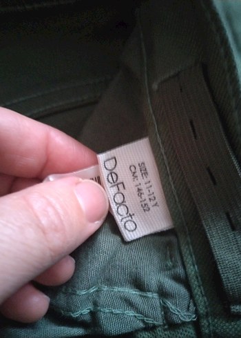 Yeşil Düğmeli Kumaş Pantolon - Görsel 2