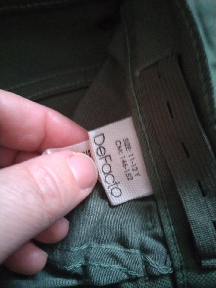 Yeşil Düğmeli Kumaş Pantolon - Görsel 2