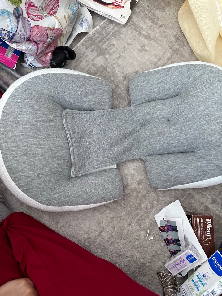 Gri Renkli Emzirme ve Hamilelik Yastığı - Görsel 2