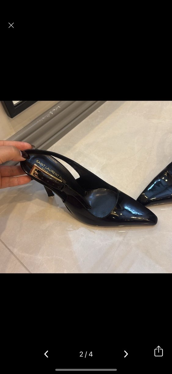 Siyah Desenli Tokalı Stiletto - Görsel 3