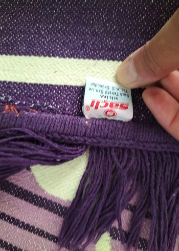 mor krem yolluk kilim 150 cm 80 cm - Görsel 5