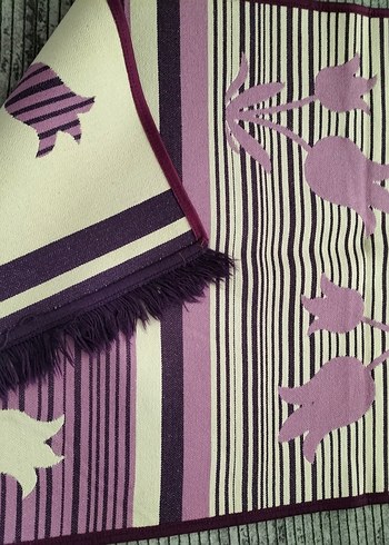 mor krem yolluk kilim 150 cm 80 cm - Görsel 4