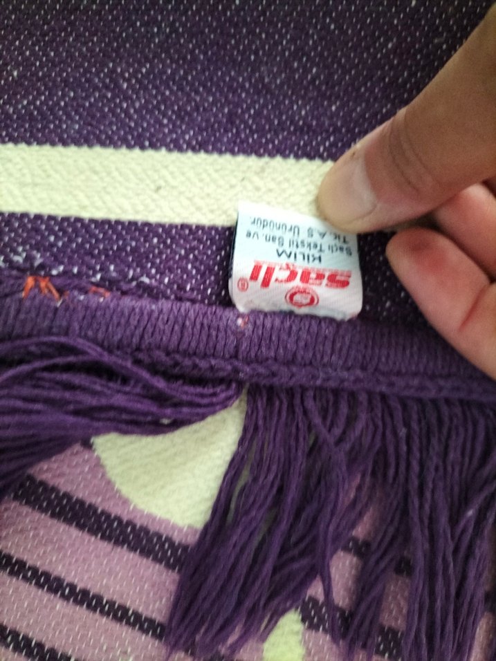 mor krem yolluk kilim 150 cm 80 cm - Görsel 5