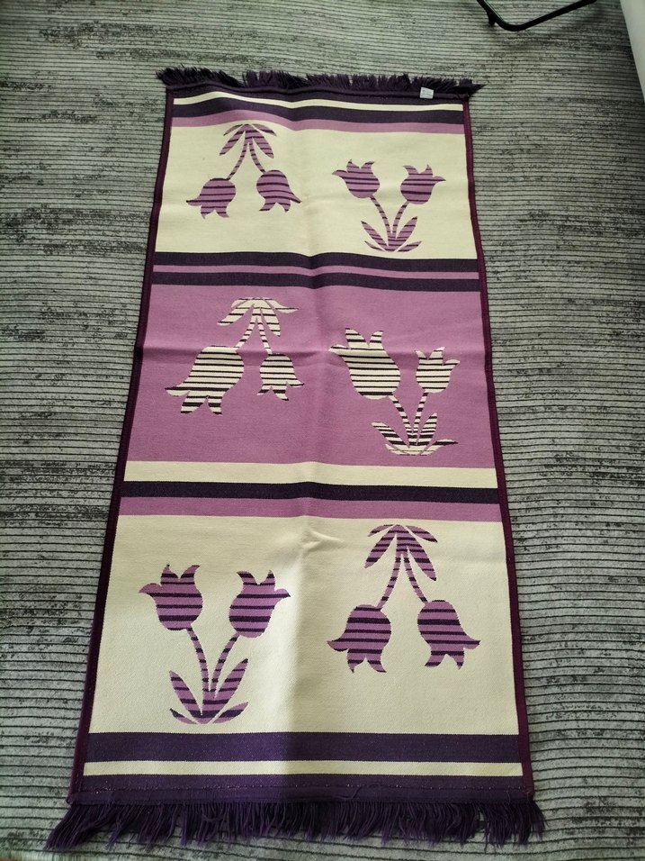 mor krem yolluk kilim 150 cm 80 cm - Görsel 2