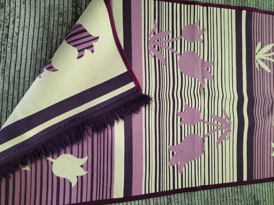 mor krem yolluk kilim 150 cm 80 cm - Görsel 4