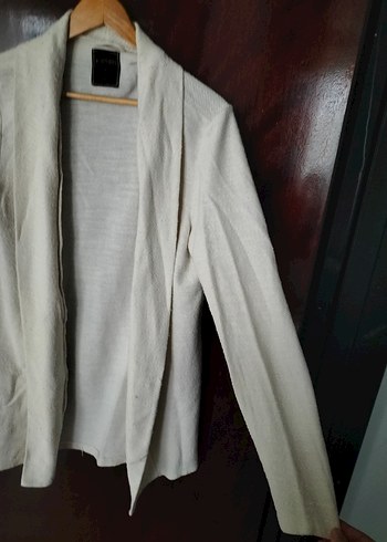 koton m beden beyaz önü açık ceket hırka - Görsel 2