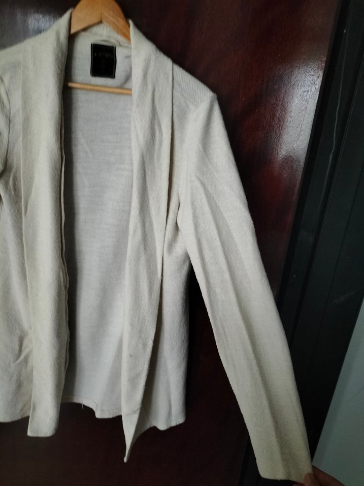 koton m beden beyaz önü açık ceket hırka - Görsel 2