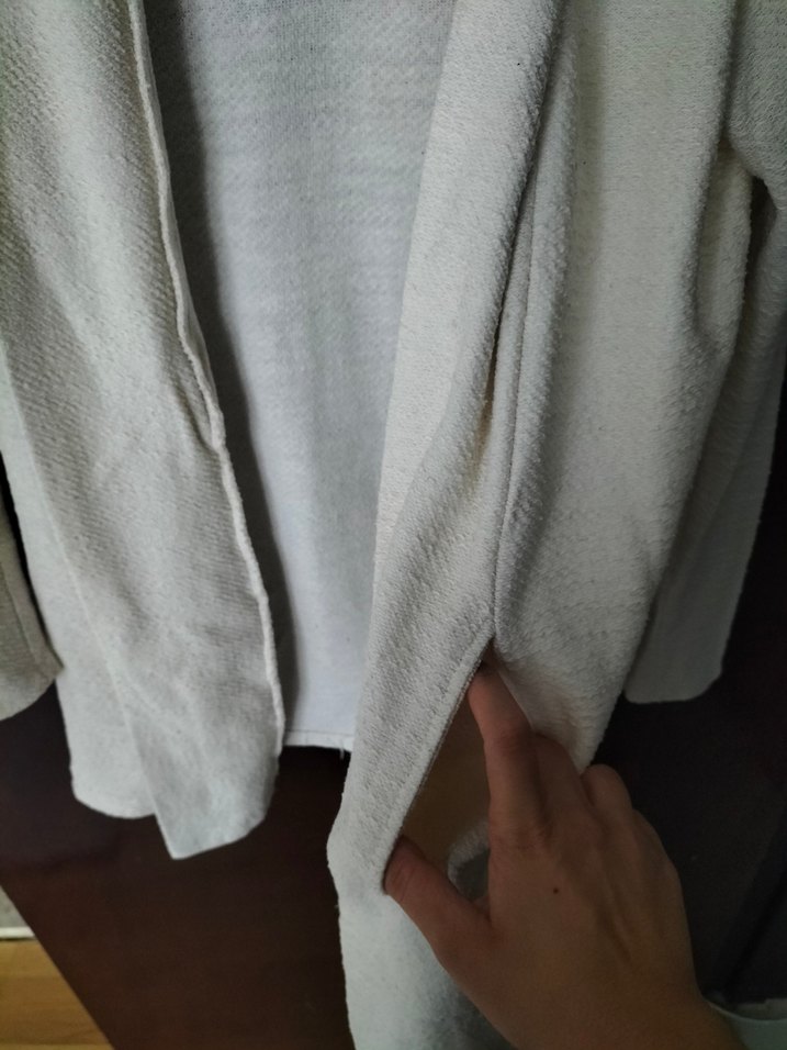 koton m beden beyaz önü açık ceket hırka - Görsel 4