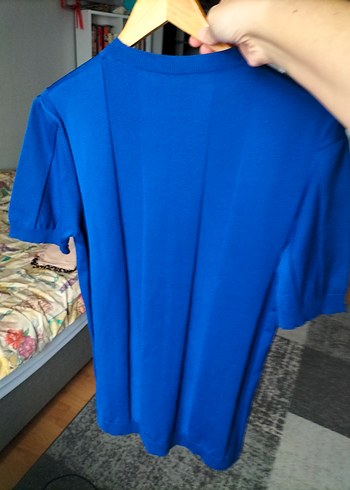 Gece mavisi kısa kollu merserize tişört - Görsel 8