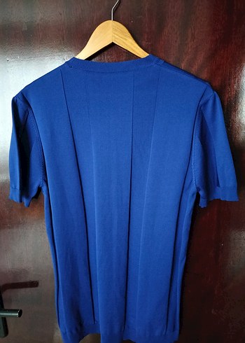 Gece mavisi kısa kollu merserize tişört - Görsel 5